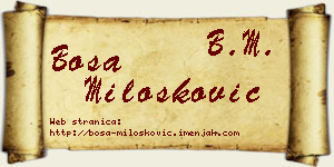 Bosa Milošković vizit kartica